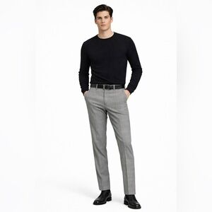 Men’s Banana Republic Gray Windowpane Dress Pants